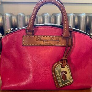 Dooney & Bourke Fuchsia Leather Convertible Bag
